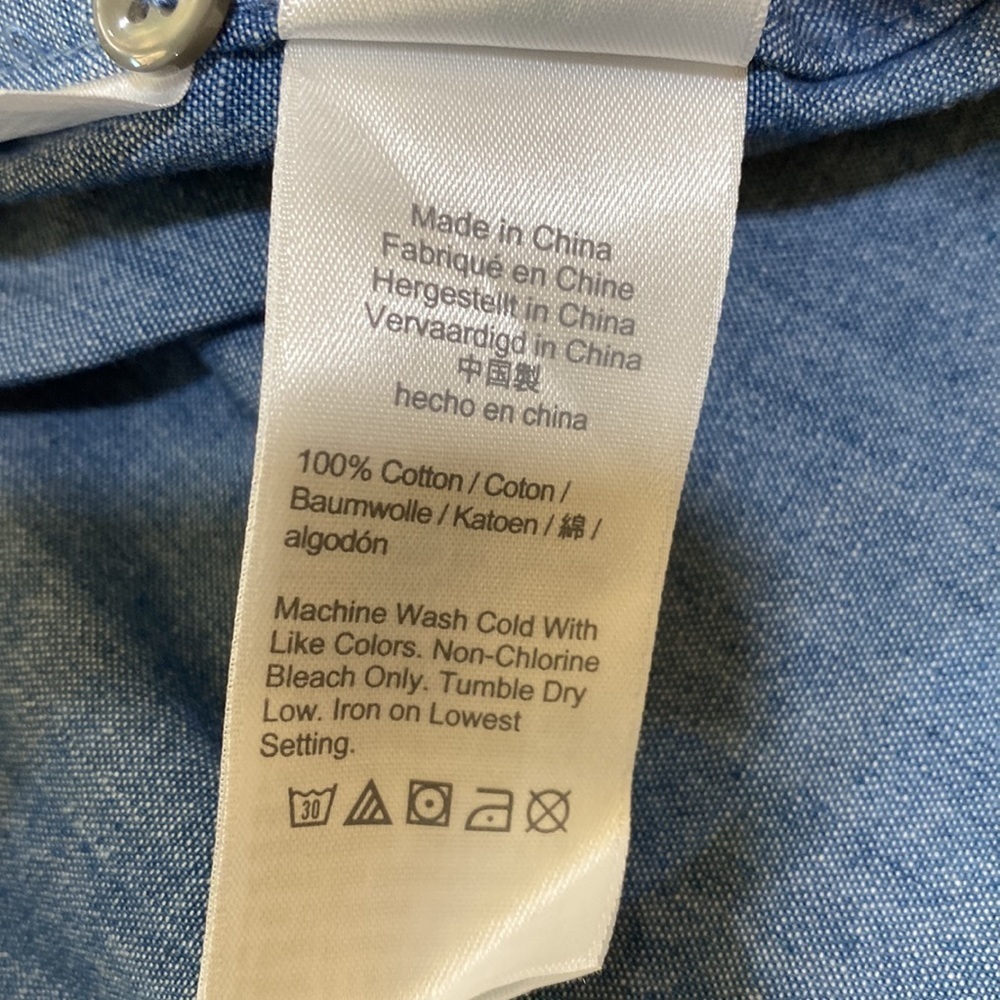 J. Crew Re-Imagined  Chambray Long Sleeve Button Down Top - Picture 11 of 11